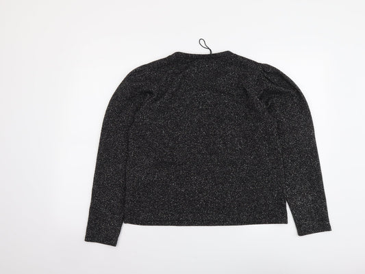 Womens UK Size L Zara Silver Pullover Jumper