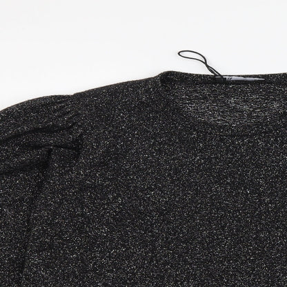 Womens UK Size L Zara Silver Pullover Jumper
