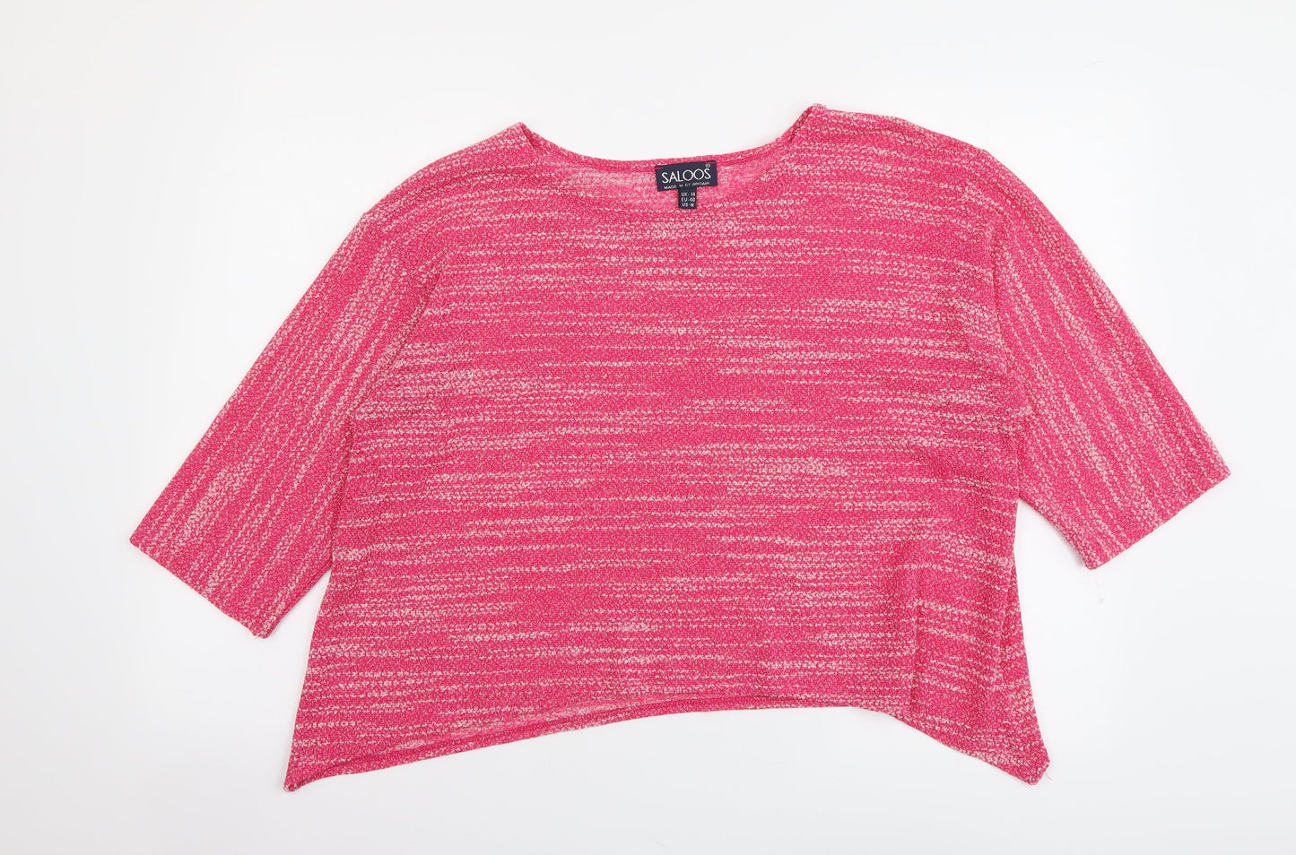 Womens UK Size 14 Saloos Pink Basic Blouse
