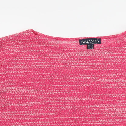 Womens UK Size 14 Saloos Pink Basic Blouse