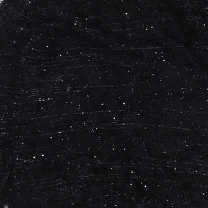 Al Paradise Womens Black Round Neck Viscose Pullover Jumper Size M