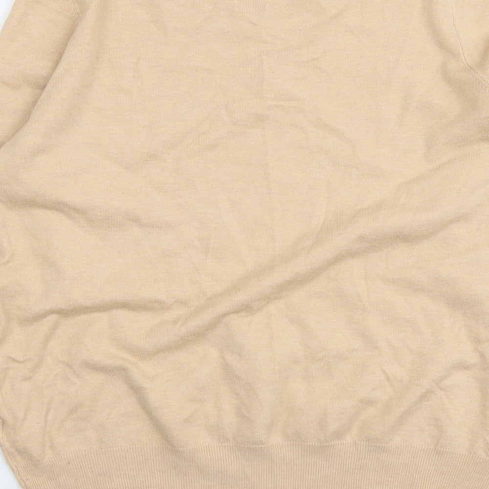Primark Womens Beige Round Neck Viscose Pullover Jumper Size L