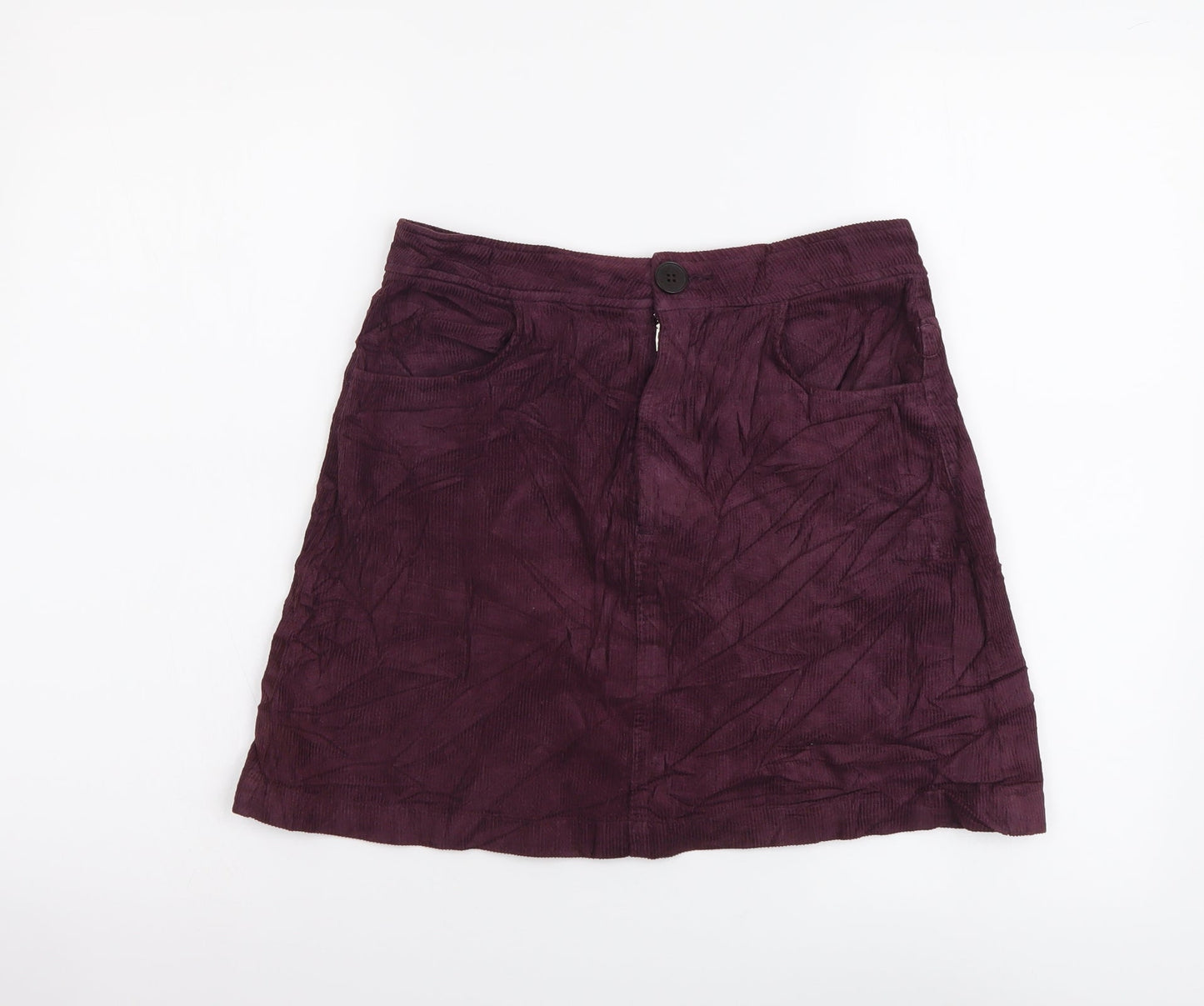 Womens UK Size S Zara Mini Corduroy Skirt