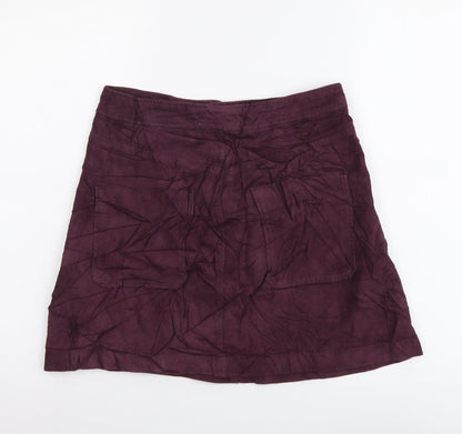 Womens UK Size S Zara Mini Corduroy Skirt