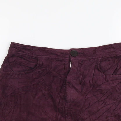 Womens UK Size S Zara Mini Corduroy Skirt