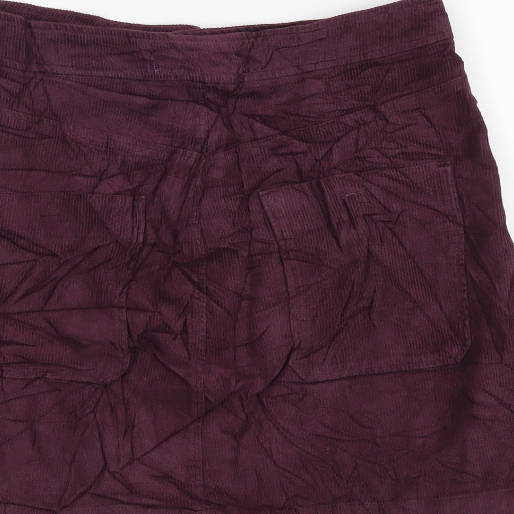 Womens UK Size S Zara Mini Corduroy Skirt