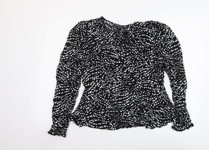 Womens UK Size 12 Marks and Spencer Black Basic Blouse