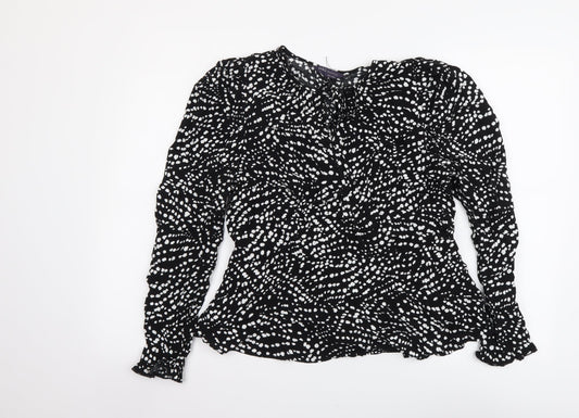 Womens UK Size 12 Marks and Spencer Black Basic Blouse