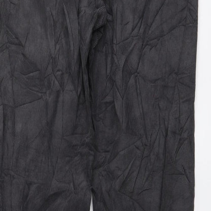 Marks and Spencer Mens Grey Cotton Straight Jeans Size 30 in L31 in Regular Button