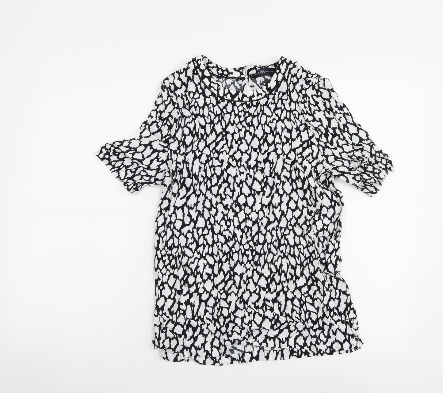 Womens UK Size 6 Marks and Spencer Black Basic Blouse