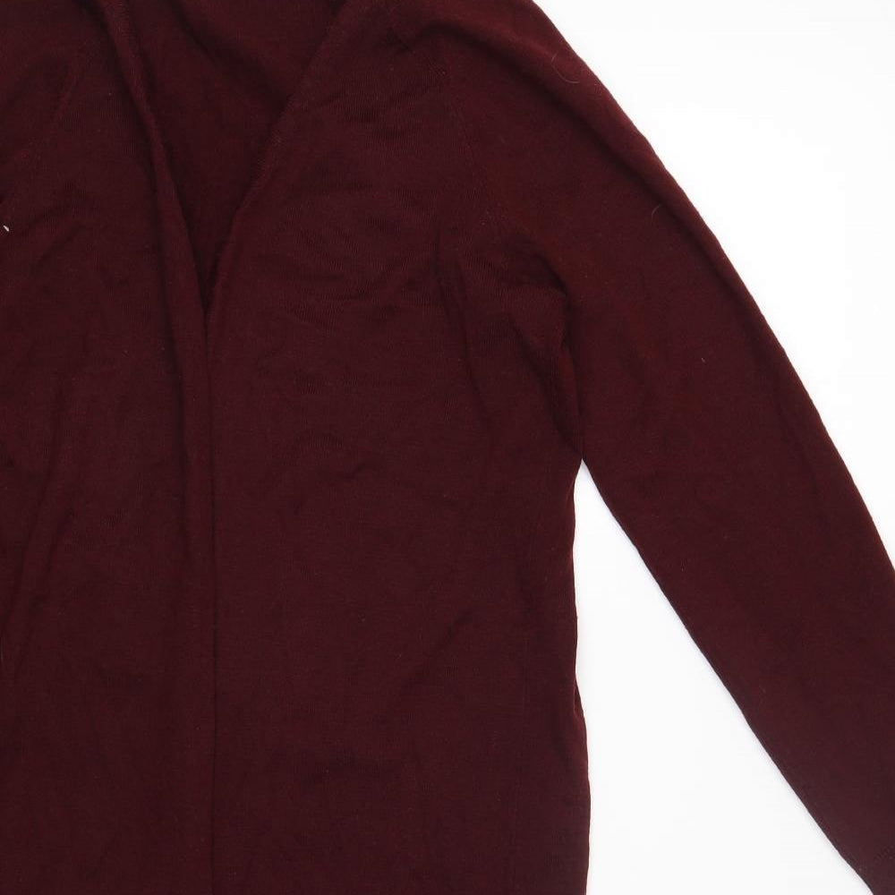 HeartSoul Womens Red Round Neck Acrylic Cardigan Jumper Size M