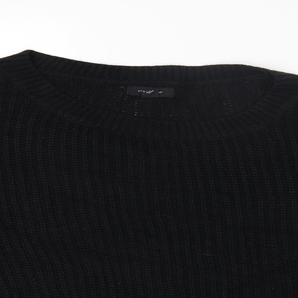 Primark Womens Black Round Neck Acrylic Pullover Jumper Size 10