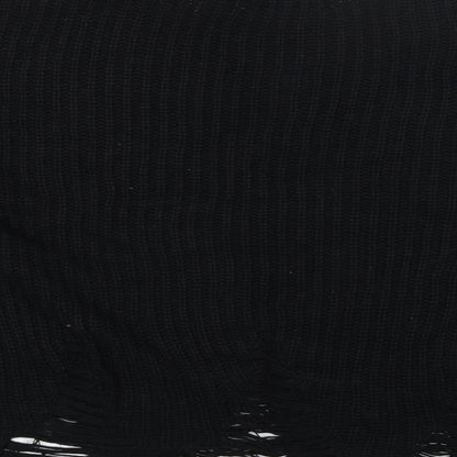 Primark Womens Black Round Neck Acrylic Pullover Jumper Size 10