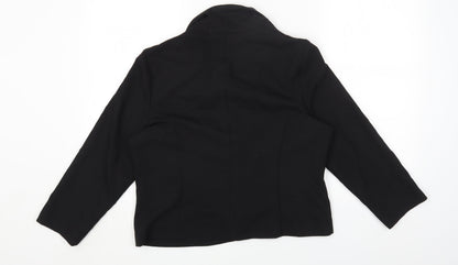 Luxe Womens Black Jacket Blazer Size 16