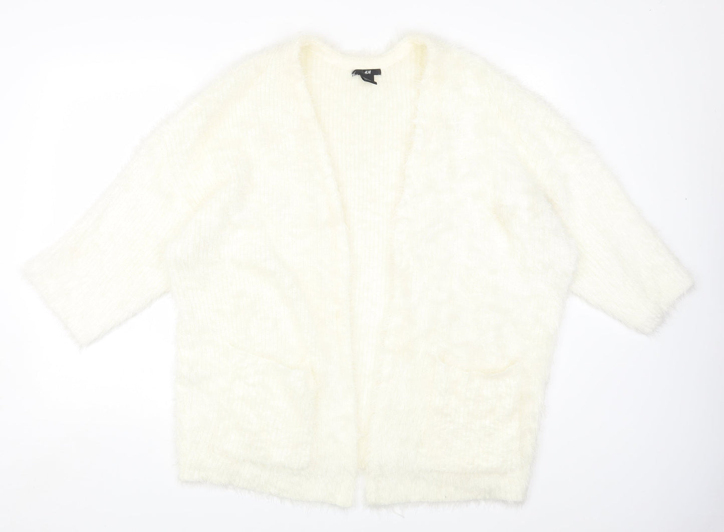 Womens UK Size M H&M Ivory Cardigan Jumper
