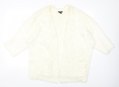 Womens UK Size M H&M Ivory Cardigan Jumper