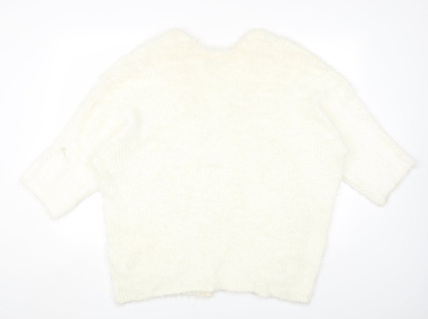 Womens UK Size M H&M Ivory Cardigan Jumper