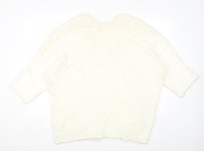 Womens UK Size M H&M Ivory Cardigan Jumper