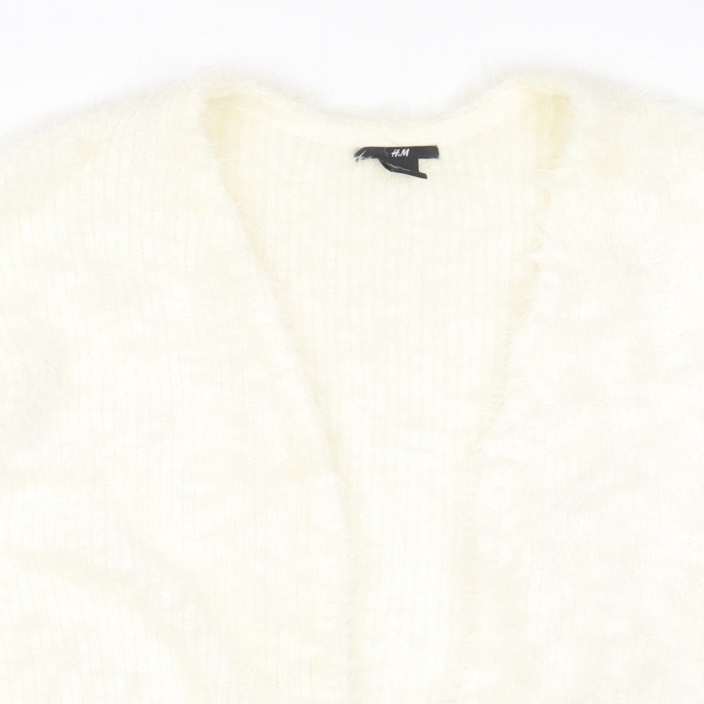 Womens UK Size M H&M Ivory Cardigan Jumper