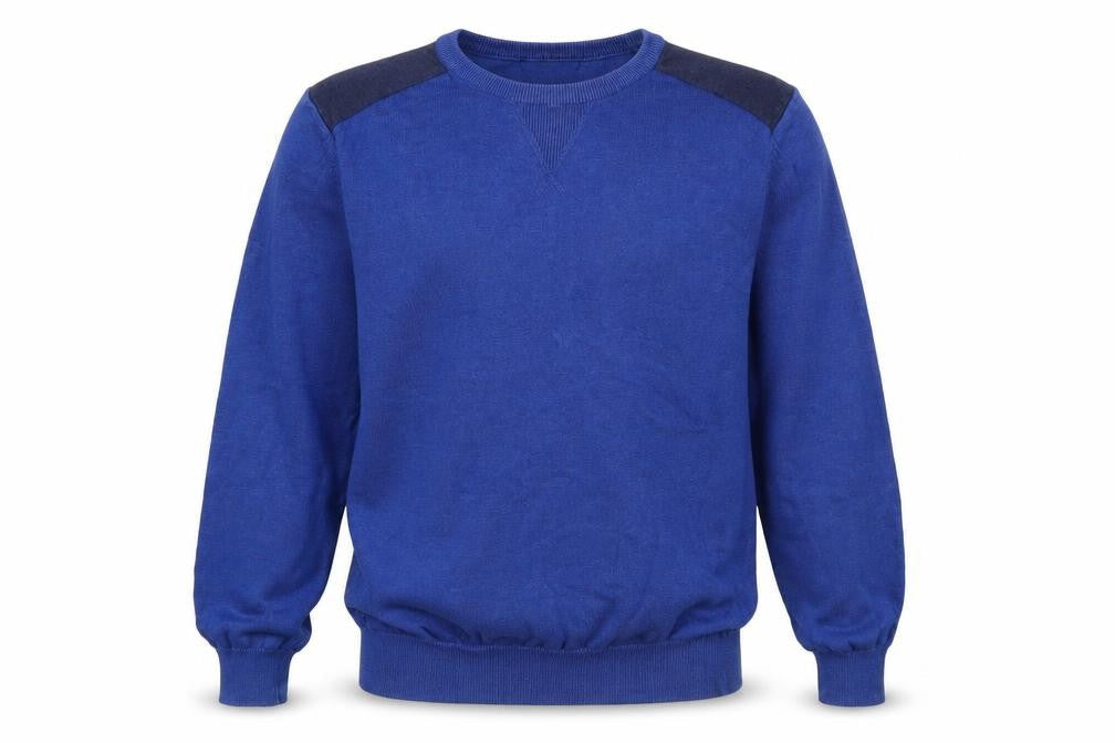 Mens UK Size M Easy Blue Pullover Jumper