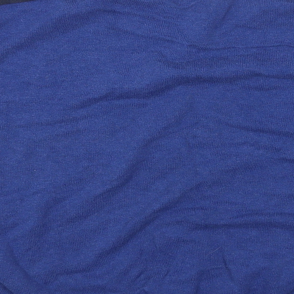 Easy Mens Blue Round Neck Cotton Pullover Jumper Size M