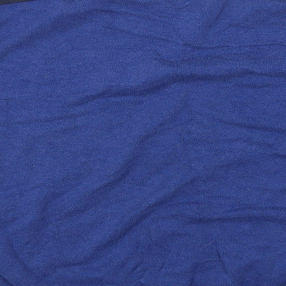 Easy Mens Blue Round Neck Cotton Pullover Jumper Size M