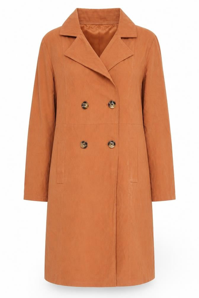 Womens UK Size M SheIn Orange Pea Coat