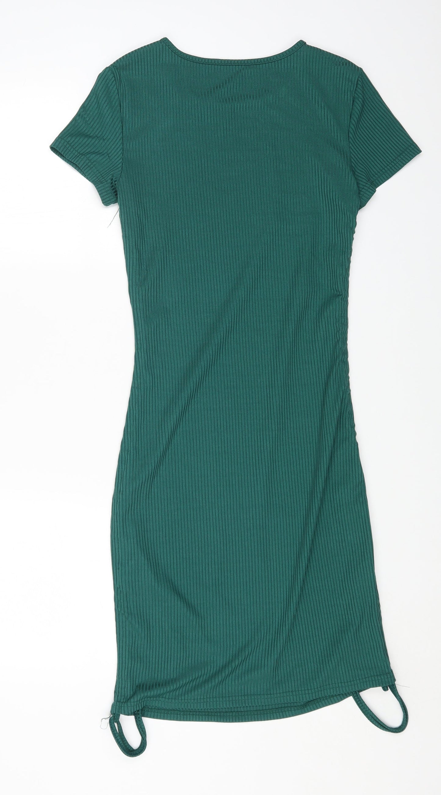 SheIn Womens Green Polyester Bodycon Size S Round Neck Pullover