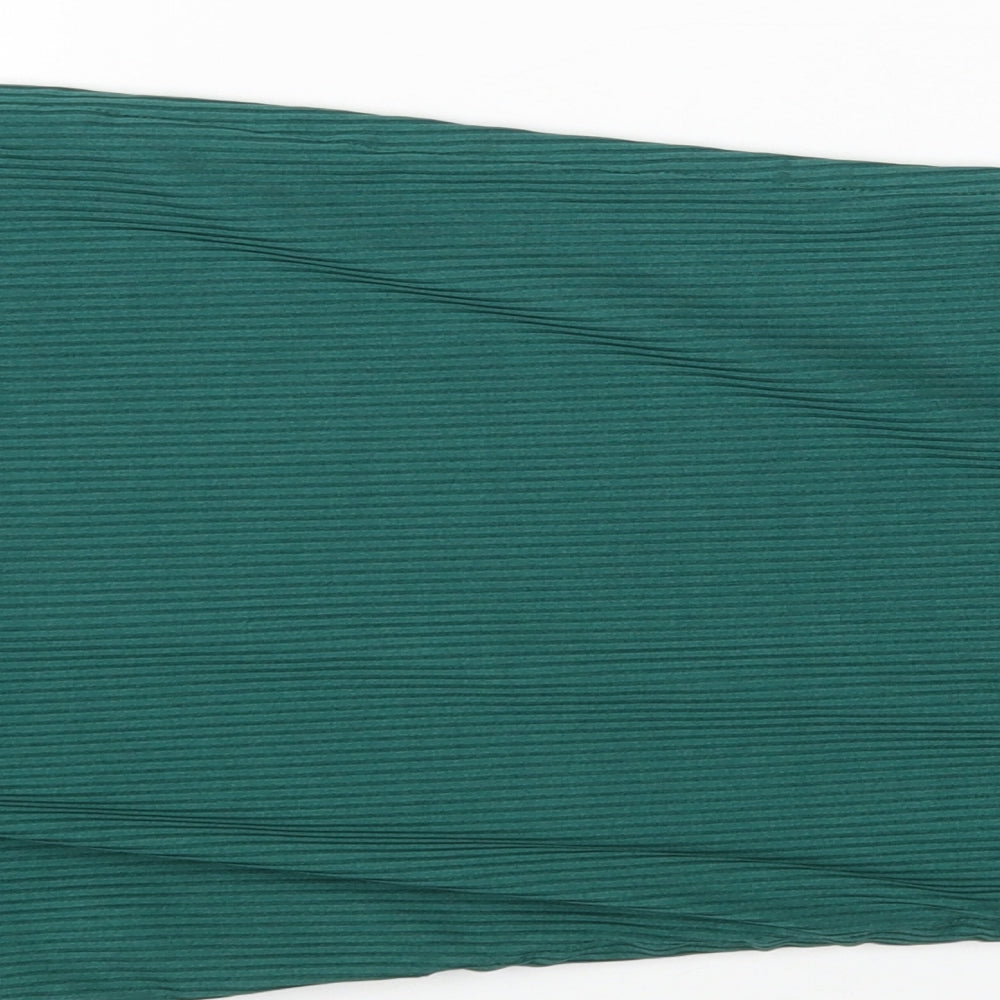 SheIn Womens Green Polyester Bodycon Size S Round Neck Pullover