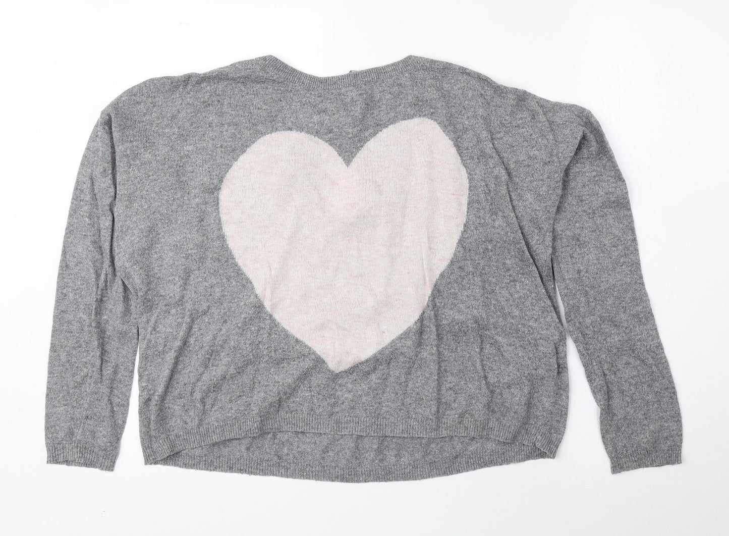 Womens UK Size 12 New Look Grey Pullover Jumper