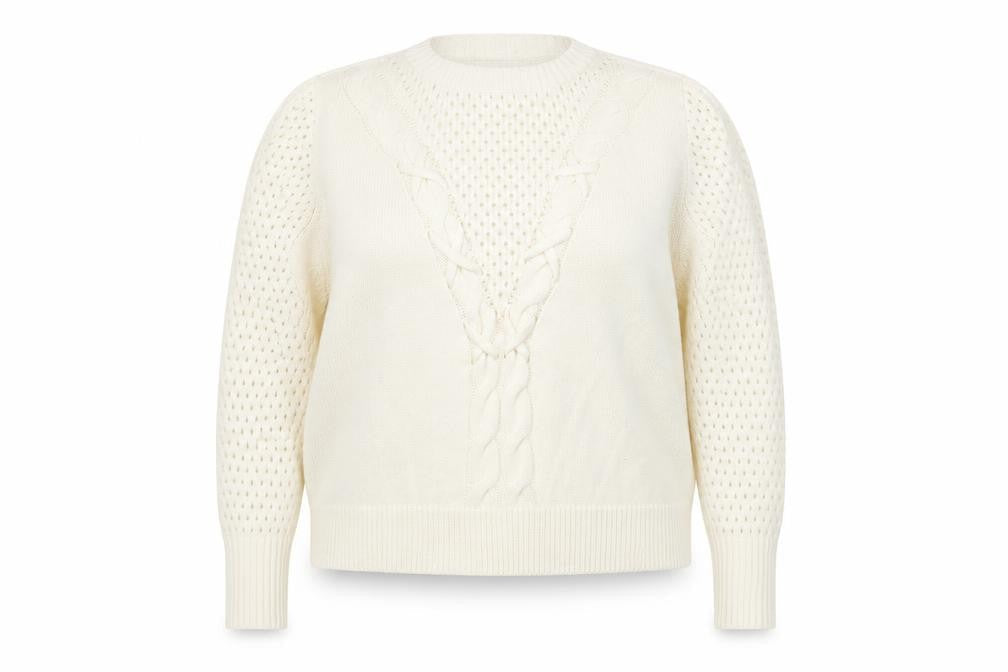 Womens UK Size XL Papaya Ivory Pullover Jumper