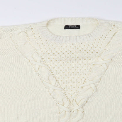 Womens UK Size XL Papaya Ivory Pullover Jumper