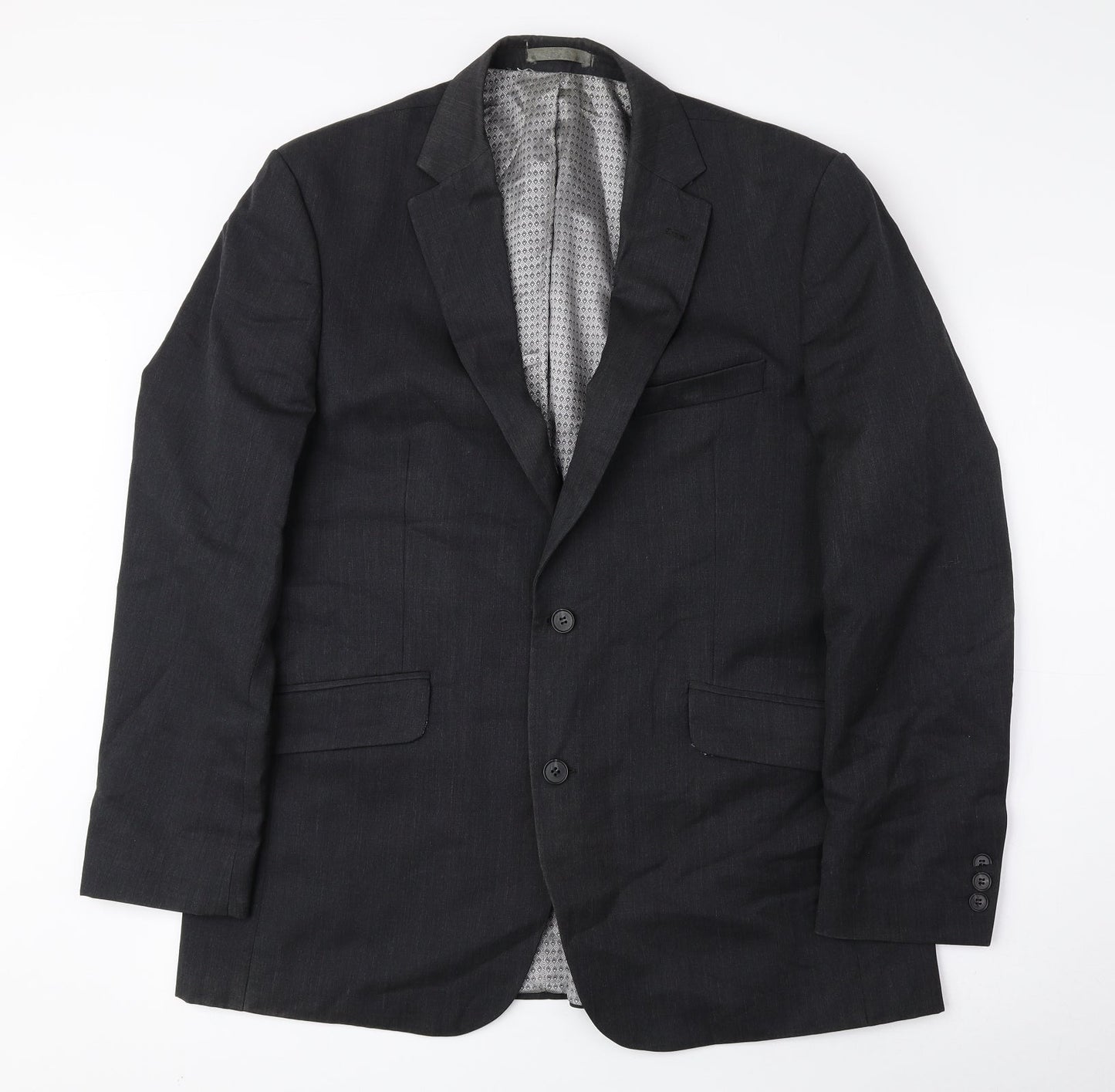 Mens UK Size 42 Preworn Regular Grey Suit Jacket