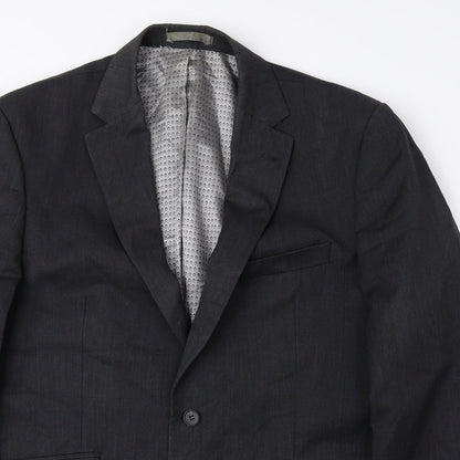 Mens UK Size 42 Preworn Regular Grey Suit Jacket