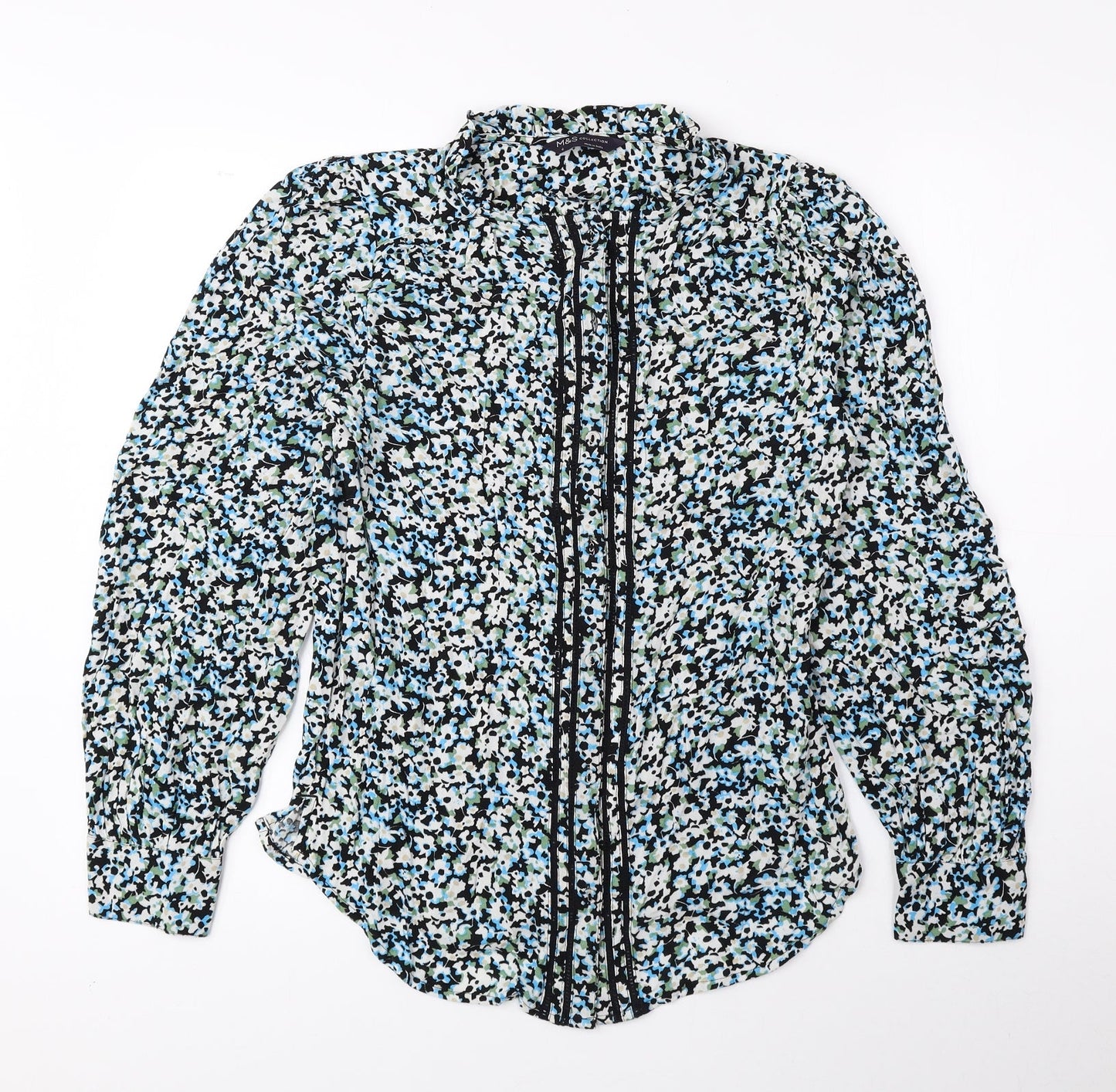 Womens UK Size 6 Marks and Spencer Multicoloured Basic Button-Up