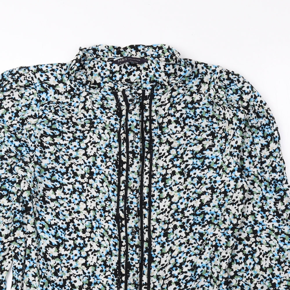 Womens UK Size 6 Marks and Spencer Multicoloured Basic Button-Up