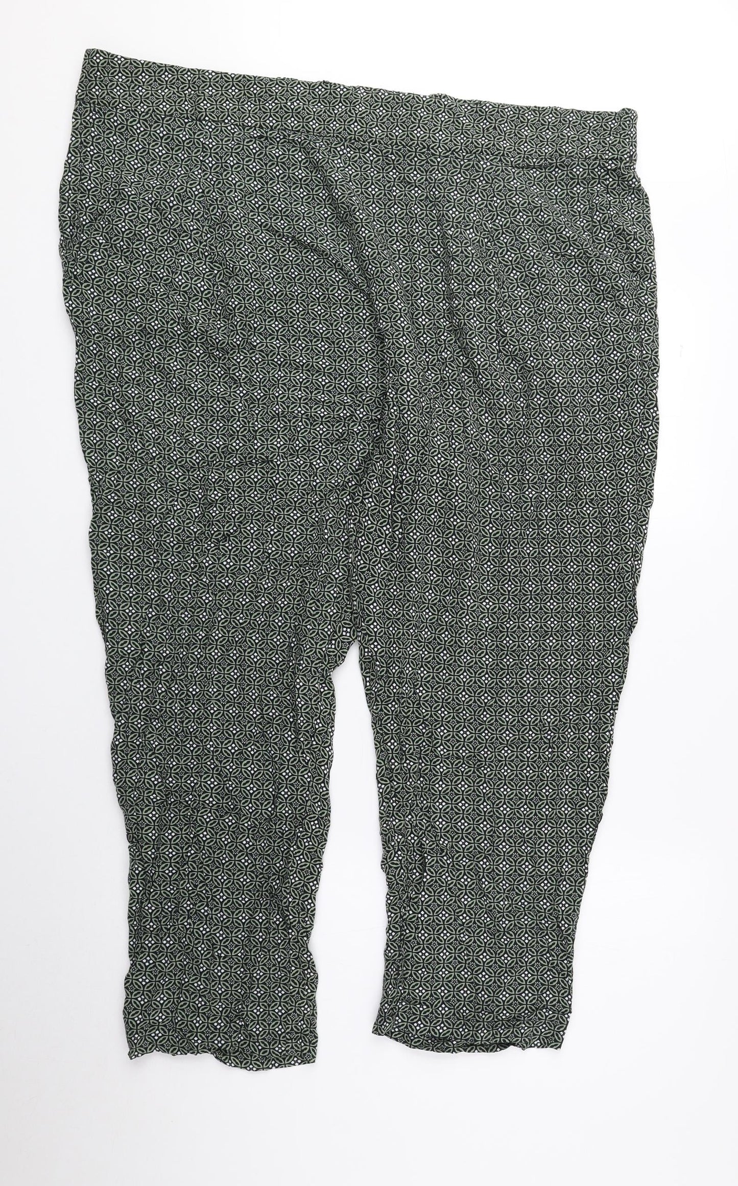 Womens UK Size 24 Marks and Spencer Regular Fit Bloomer Green Trousers