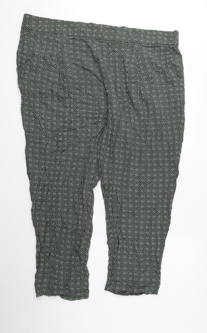 Womens UK Size 24 Marks and Spencer Regular Fit Bloomer Green Trousers