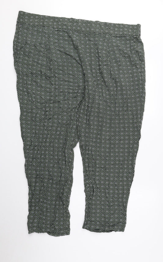 Womens UK Size 24 Marks and Spencer Regular Fit Bloomer Green Trousers