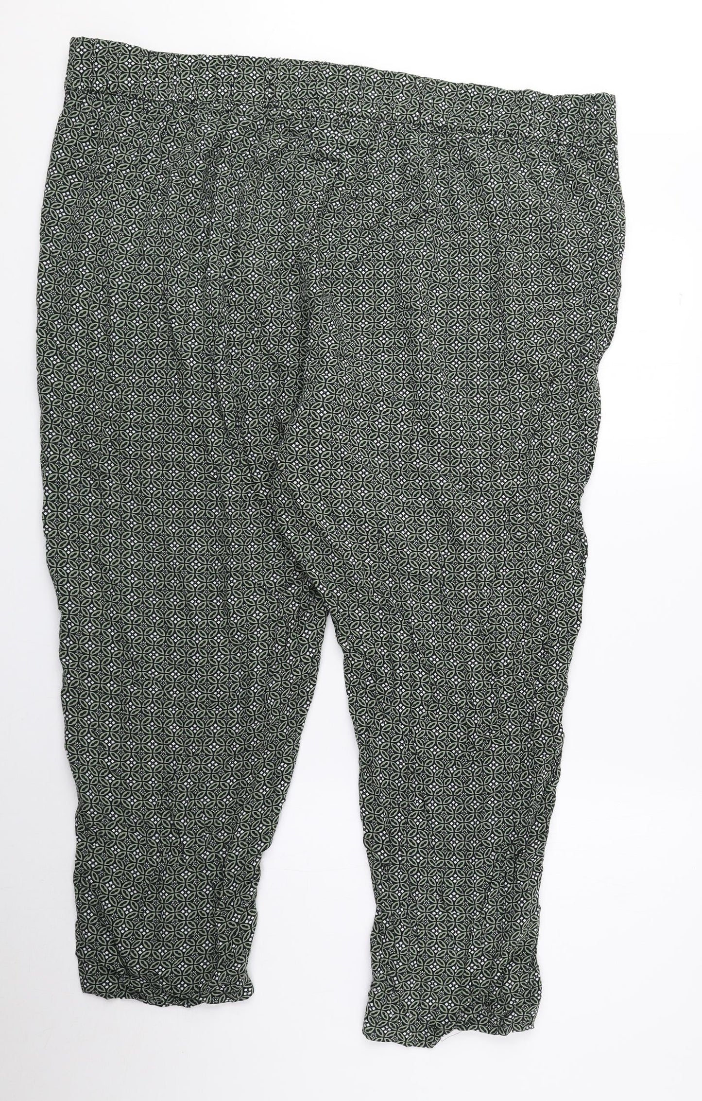 Womens UK Size 24 Marks and Spencer Regular Fit Bloomer Green Trousers