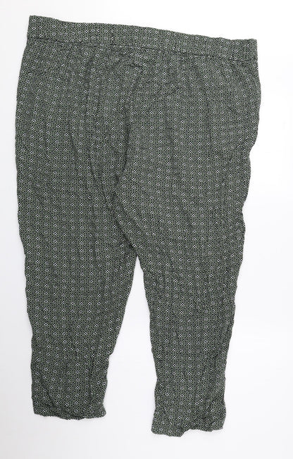 Womens UK Size 24 Marks and Spencer Regular Fit Bloomer Green Trousers