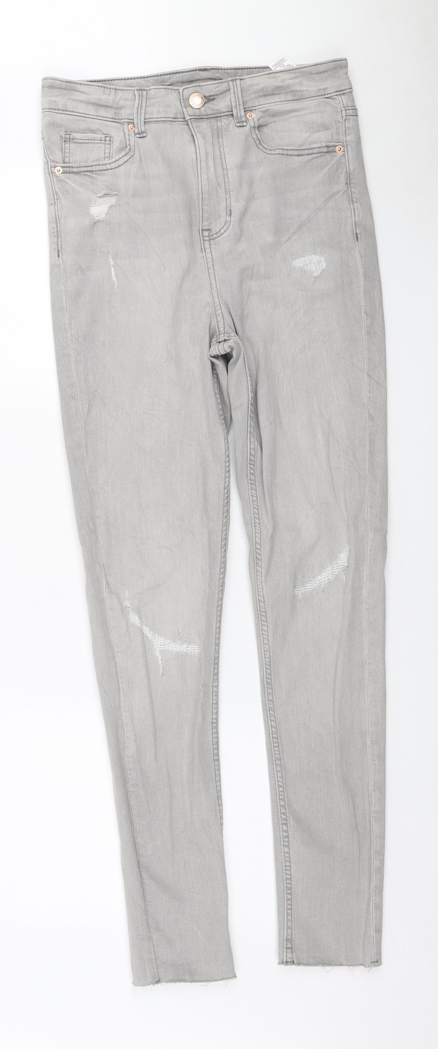 Womens UK Size 10 Marks and Spencer Regular Fit Skinny Grey Jeans