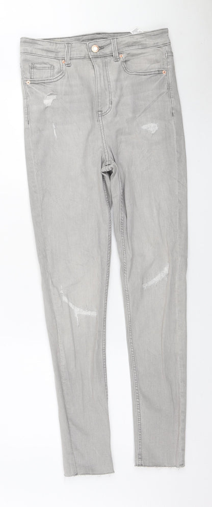 Womens UK Size 10 Marks and Spencer Regular Fit Skinny Grey Jeans