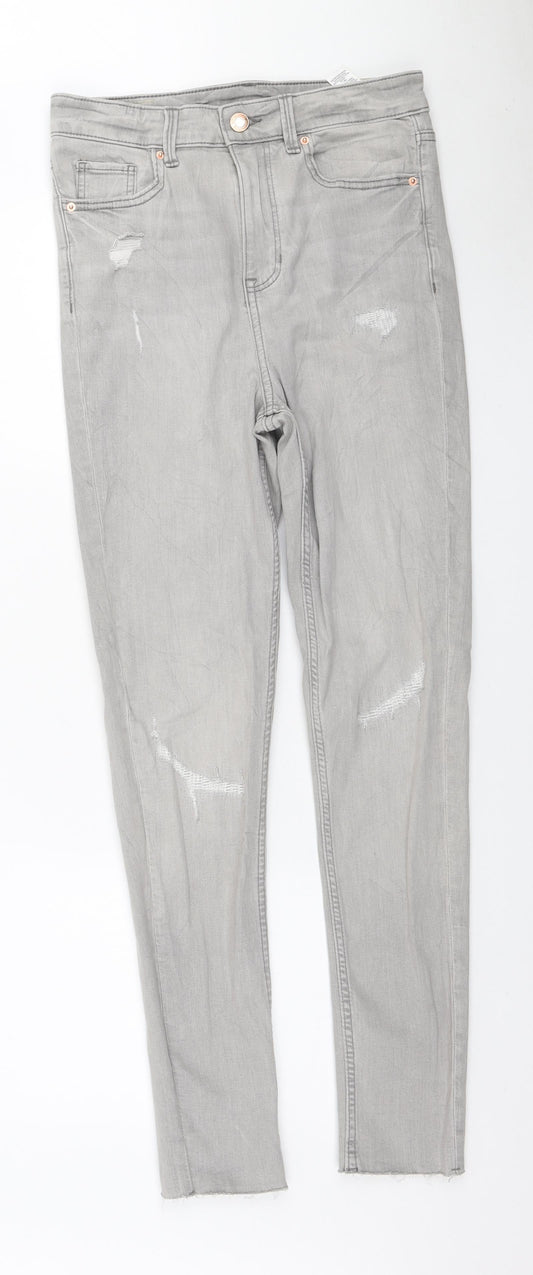 Womens UK Size 10 Marks and Spencer Regular Fit Skinny Grey Jeans