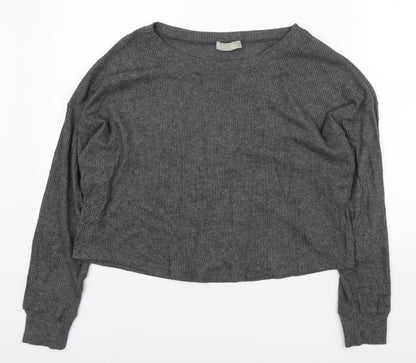 Womens UK Size M New Look Grey Pullover Jumper