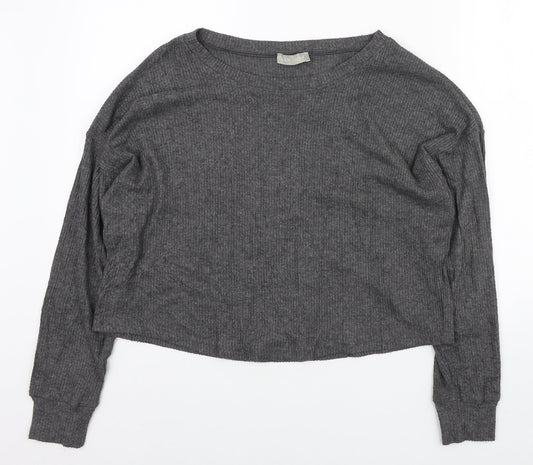 Womens UK Size M New Look Grey Pullover Jumper