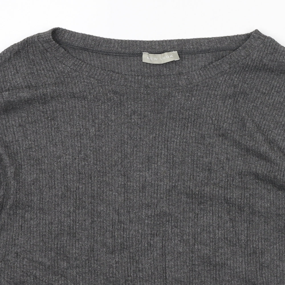 Womens UK Size M New Look Grey Pullover Jumper