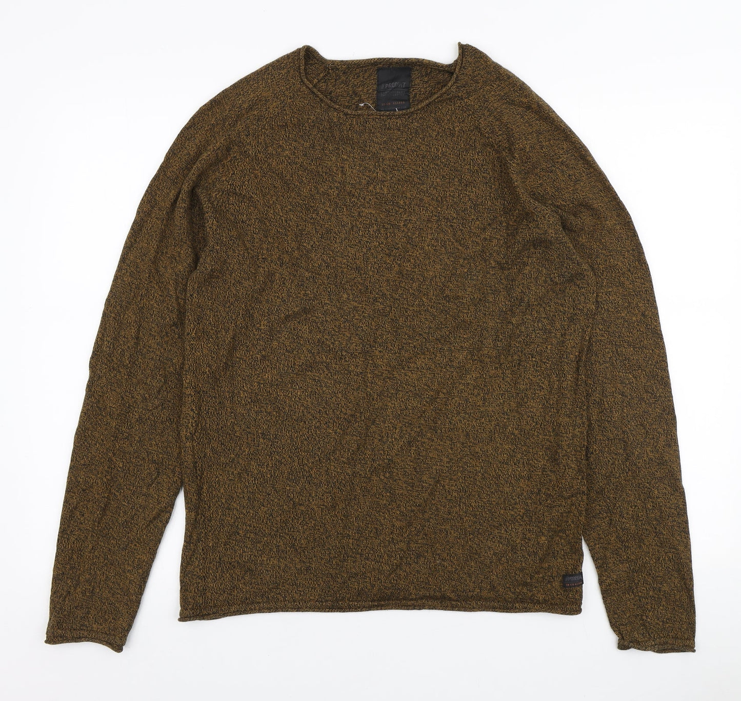 Produkt Mens Yellow Round Neck Cotton Pullover Jumper Size M