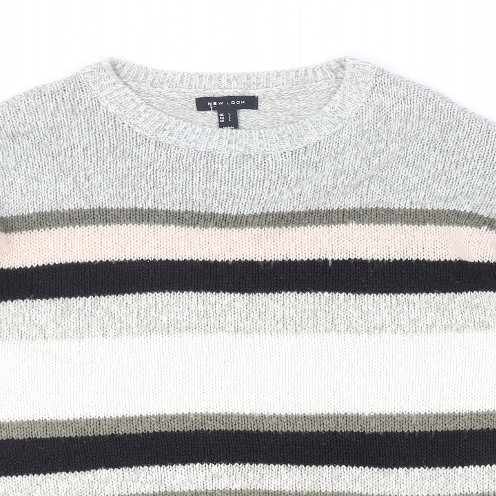 Womens UK Size L New Look Multicoloured Pullover Jumper