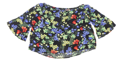 Womens UK Size 12 Roman Multicoloured Basic Blouse